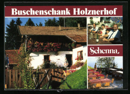 Cartolina Schenna, Buschenschank Holznerhof, Gasthaus, Terrasse  - Other & Unclassified