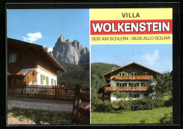 Cartolina Seis Am Schlern, Hotel Villa Wolkenstein, Hotel Vorm Berg  - Other & Unclassified