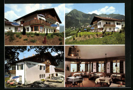 Cartolina Dorf Tirol /Meran, Pension Krause, Aussenansicht, Speisesaal  - Otros & Sin Clasificación