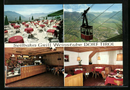 Cartolina Dorf Tirol /Meran, Weinstube, Haslachstr. 64, Seilbahn  - Otros & Sin Clasificación