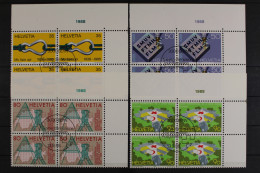 Schweiz, MiNr. 1376-1379, Viererblock, Ecke Rechts Oben, ESST - Unused Stamps