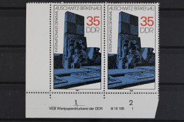 DDR, MiNr. 2735, Waag. Paar, Ecke Li. Unten, DV I, Postfrisch - Unused Stamps