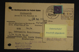 Sowjetische Zone, MiNr. 10 Ab Ortspostkarte Innerhalb Von Rostock, 8.2.46 - Other & Unclassified