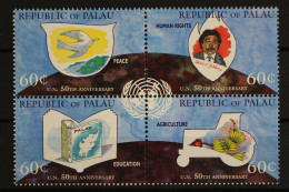 Palau, MiNr. 941-944, Viererblock, 50 Jahre UNO, Postfrisch - Palau