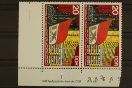 DDR, MiNr. 2124, Paar, Ecke Re. Unten, DV II, Postfrisch - Unused Stamps