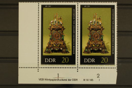 DDR, MiNr. 2058, Waag. Paar, Ecke Li. Unten, DV I, Postfrisch - Unused Stamps