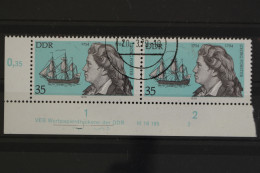 DDR, MiNr. 2410, Waag. Paar, Ecke Li. Unten, DV 2, Gestempelt - Used Stamps
