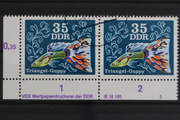 DDR, MiNr. 2180, Waag. Paar, Ecke Li. Unten, DV 3, Gestempelt - Used Stamps