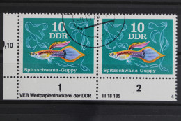 DDR, MiNr. 2176, Waag. Paar, Ecke Li. Unten, DV 4, Gestempelt - Used Stamps