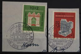 Deutschland (BRD), MiNr. 171-172, SST Kiel, Briefstücke - Used Stamps