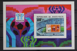 Obervolta, MiNr. Block 48 B, Fußball WM 1978, Postfrisch - Burkina Faso (1984-...)