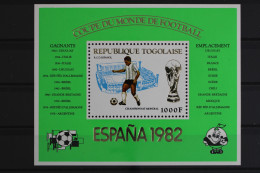 Togo, MiNr. Block 180, Fußball WM 1982, Postfrisch - Togo (1960-...)