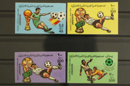 Libyen, MiNr. 990-993 B, Fußball WM 1982, Postfrisch - Libye