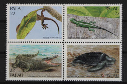 Palau, MiNr. 159-162, Viererblock, Kriechtiere, Postfrisch - Palau