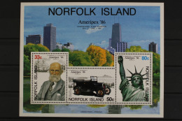 Norfolk-Inseln, MiNr. Block 10, Auto, Freiheitsstatue, Postfrisch - Norfolk Eiland