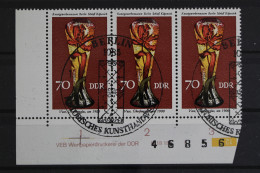 DDR, MiNr. 2175, 3er Streifen, Ecke Li. Unten, DV I, ESST - Used Stamps