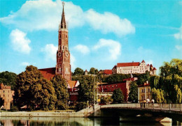 73909442 Landshut  Isar Stadtblick Mit St Martinskirche Und Burg Trausnitz - Landshut