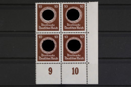 DR Dienst, MiNr. 137, Viererblock, Ecke Re. Unten, Postfrisch - Dienstzegels