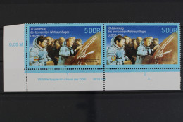 DDR, MiNr. 3170, Paar, Ecke Li. Unten, DV 3, Postfrisch - Unused Stamps