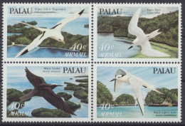 Palau, Vögel, MiNr. 47-50 Viererblock, Postfrisch - Palau