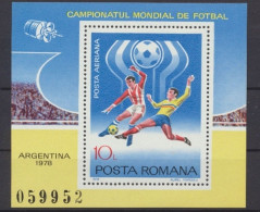 Rumänien, Fußball, MiNr. Block 149, Postfrisch - Autres & Non Classés