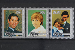 Niue, MiNr. 421-423, Hochzeit, Charles Und Diana, Postfrisch - Niue