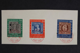 Deutschland (BRD), MiNr. 113-115, Roter Sonderstempel, Briefstück - Gebruikt