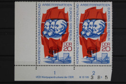 DDR, MiNr. 2146, Waag. Paar, Ecke Li. Unten DV II, Postfrisch - Unused Stamps