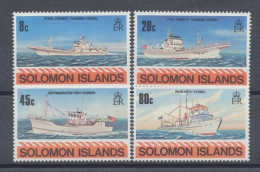 Salomoninseln, MiNr. 409-412, Schiffe, Postfrisch - Salomon (Iles 1978-...)