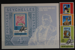 Seychellen, MiNr. 439-441 + Block 11, Postfrisch - Seychellen (1976-...)