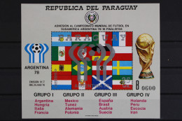 Paraguay, MiNr. Block 320, Fußball WM 1978, Postfrisch - Paraguay