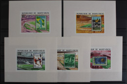 Obervolta, MiNr. 740-744 B, 5 Blöcke, Fußball WM 1978, Postfrisch - Burkina Faso (1984-...)