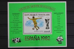 Togo, MiNr. Block 181, Fußball WM 1982, Postfrisch - Togo (1960-...)