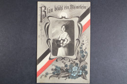 Patriotik, Lächelnde Junge Frau Mit Musikinstrument - War 1914-18
