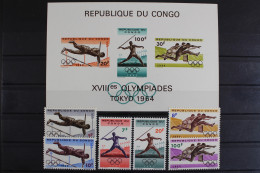 Kongo (Kinshasa), MiNr. 169-174 + Block 5, Postfrisch - Mint/hinged
