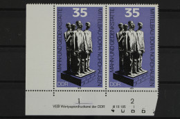 DDR, MiNr. 2451, Waag. Paar, Ecke Li. Unten, DV I, Postfrisch - Unused Stamps