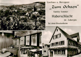 73869660 Brackenheim Gasthaus Metzgerei Zum Ochsen Ortsansicht Mit Kirche Bracke - Other & Unclassified
