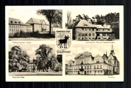 Güstrow, Pädagogisches Institut, Sportschule, Rathaus, Stadtwappen - Autres & Non Classés