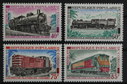 Kongo (Brazzaville), MiNr. 261-264, Lokomotiven, Postfrisch - Andere & Zonder Classificatie