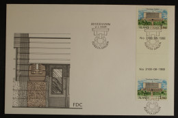 Aland, MiNr. 32, Zwischenstegpaar Mit Nummer, FDC - Ålandinseln