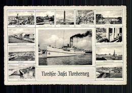 Insel Norderney, 12 Bilderkarte, Dampfer, Leuchtturm, Sturmflut - Other & Unclassified