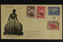 Ghana, MiNr. 8, 9, 11, FDC - Ghana (1957-...)