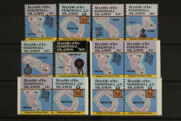 Marshall-Inseln, MiNr. 40-45 A + D, 12 Werte, Postfrisch - Marshallinseln