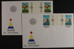 Aland, MiNr. 102-103, Zwischenstegpaare, FDC - Ålandinseln