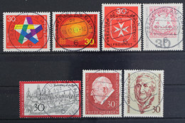 Deutschland, MiNr. 582,595,600,601,603,609,611, Zentrische Stempel - Used Stamps
