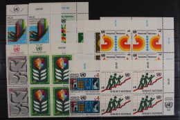 UNO Wien, MiNr. 7 RZf-15, Jg. 1980, O. Bl, 4er Blöcke, Postfrisch - Altri & Non Classificati