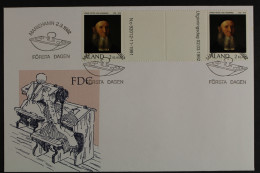 Aland, MiNr. 56, Zwischenstegpaar Mit Nummer, FDC - Aland