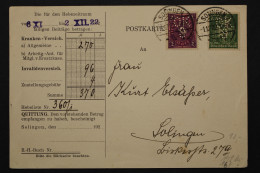 Deutsches Reich, MiNr. 187 + 191 Mit Firmenlochung OKS Auf Postkarte - Briefe U. Dokumente