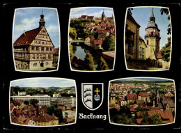 Backnang/Württ., Rathaus, Kirche, Murrpartie, Stadtturm, Wappen - Other & Unclassified