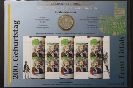 BRD, Numisblatt 3/2016, 20 Euro Ernst Litfaß - Autres & Non Classés